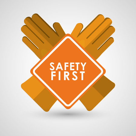 Safety concept with work icons design, vector illustrationのイラスト素材
