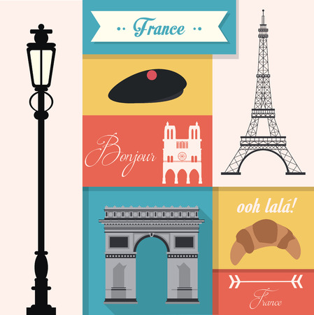 France concept with culture icons design, vector illustration 10 eps graphic.のイラスト素材
