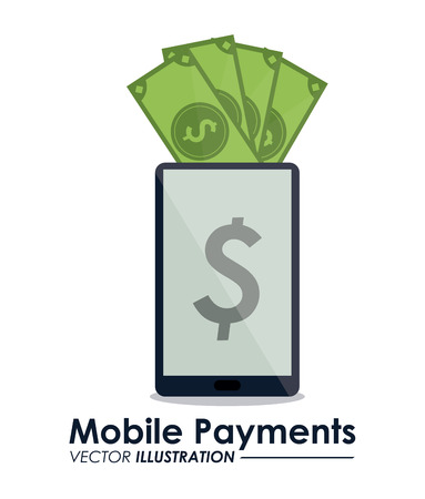 Mobile payment concept with smartphone icons design, vector illustrationのイラスト素材