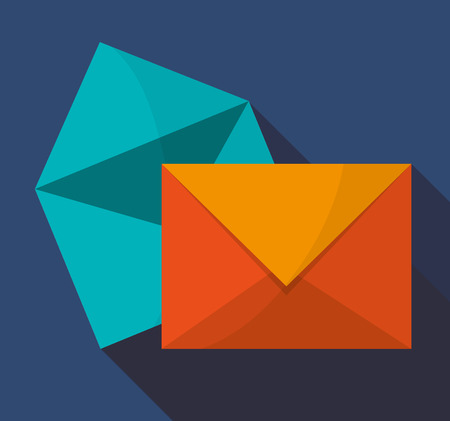 envelope concept with mail icons design, vector illustrationのイラスト素材