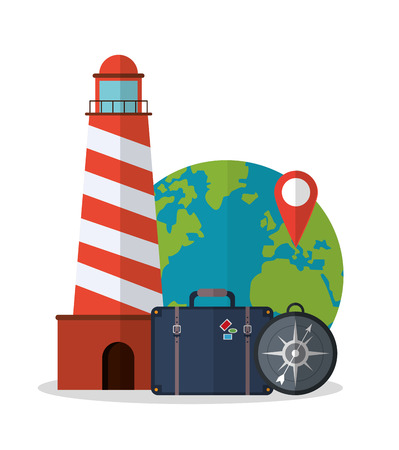 Vacation concept with summer icons design, vector illustration 10 eps graphic.のイラスト素材