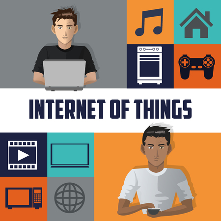 Internet concept with things icons design, vector illustration 10 eps graphic.のイラスト素材