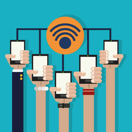 Internet concept with things icons design, vector illustration 10 eps graphic.のイラスト素材