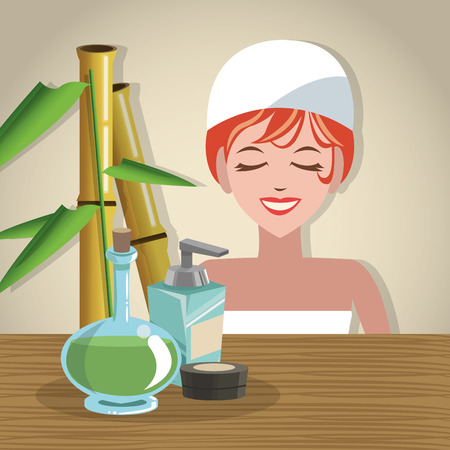 Spa center concept with icons design, vector illustration 10 eps graphic.のイラスト素材