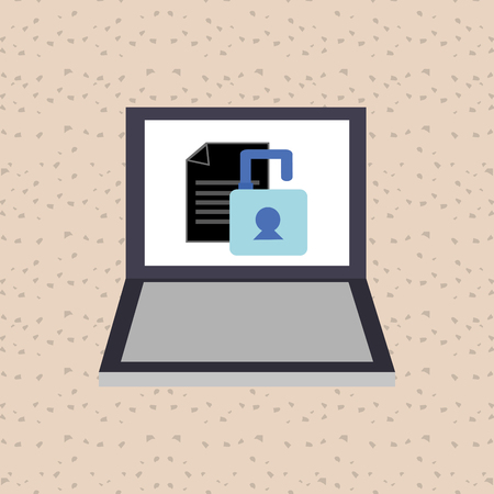 Laptop concept with icon design, vector illustration 10 eps graphic.のイラスト素材