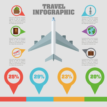 Travel concept with infographic icon design, vector illustration 10 eps graphic.のイラスト素材
