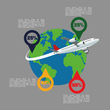 Travel concept with infographic icon design, vector illustration 10 eps graphic.のイラスト素材