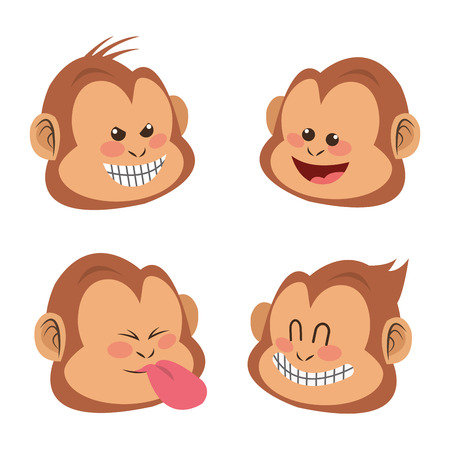 Animal  concept with monkey icon design, vector illustration 10 eps graphic.のイラスト素材