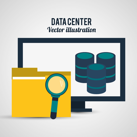 Data center concept with technology icon design, vector illustration 10 eps graphic.のイラスト素材