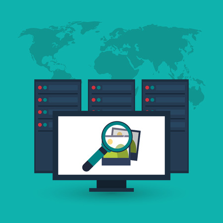 Data center concept with technology icon design, vector illustration 10 eps graphic.のイラスト素材