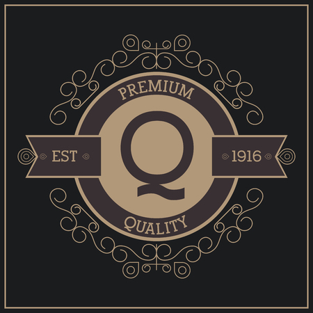 Monogram concept with premium icon design, vector illustration 10 eps graphic.のイラスト素材