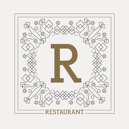 Monogram concept with premium icon design, vector illustration 10 eps graphic.のイラスト素材