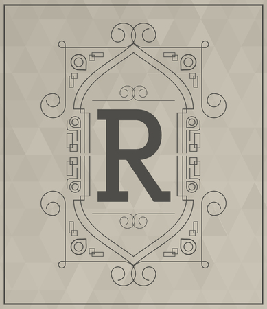 Monogram concept with premium icon design, vector illustration 10 eps graphic.のイラスト素材