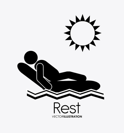 Rest concept with tired icon design, vector illustration 10 eps graphic.のイラスト素材