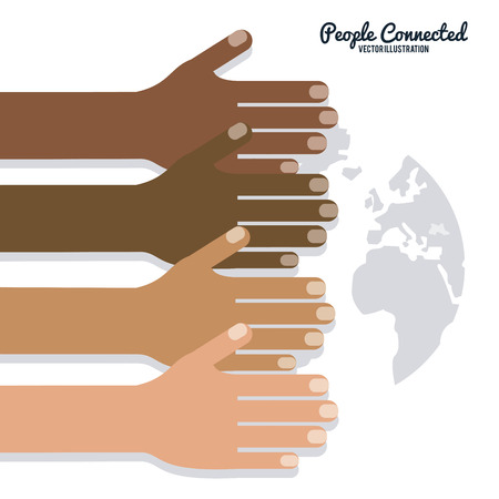 People concept with social network icon designのイラスト素材