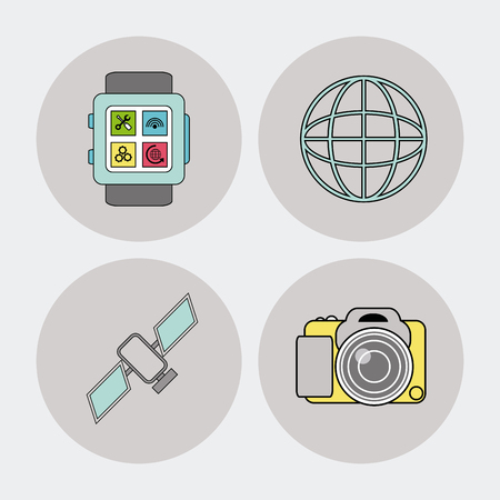 gadget concept with technology  icon designのイラスト素材