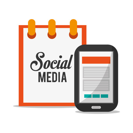 Social media  concept with technology icon designのイラスト素材