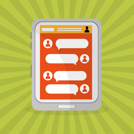 Communication concept with social network icon design, vector illustration 10 eps graphic.のイラスト素材