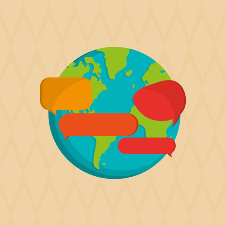 Communication concept with social network icon design, vector illustration 10 eps graphic.のイラスト素材