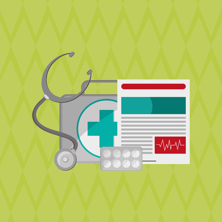 medical care concept with icon designのイラスト素材