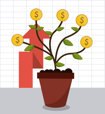 Profit concept with financial item icon design, vector illustration 10 eps graphic.のイラスト素材