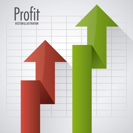 Profit concept with financial item icon design, vector illustration 10 eps graphic.のイラスト素材