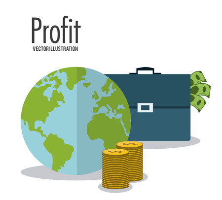 Profit concept with financial item icon design, vector illustration 10 eps graphic.のイラスト素材