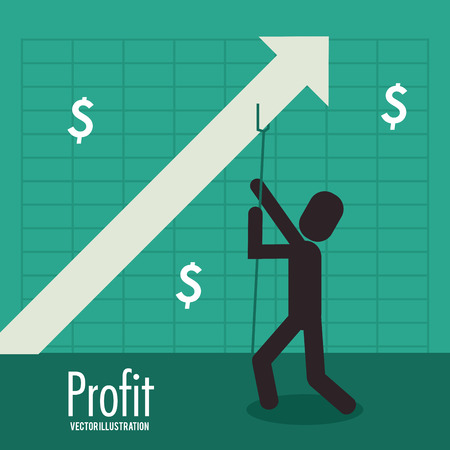 Profit concept with financial item icon design, vector illustration 10 eps graphic.のイラスト素材