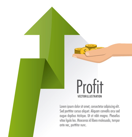 Profit concept with financial item icon design, vector illustration 10 eps graphic.のイラスト素材