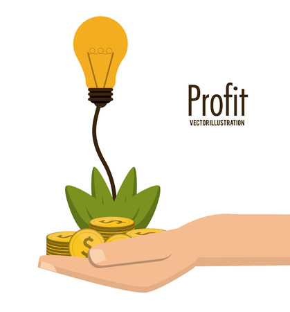 Profit concept with financial item icon design, vector illustration 10 eps graphic.のイラスト素材