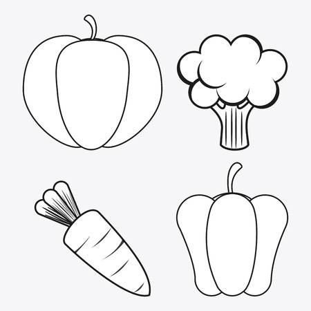 Organic food concept with heathy food icon design, vector illustration 10 eps graphic.のイラスト素材