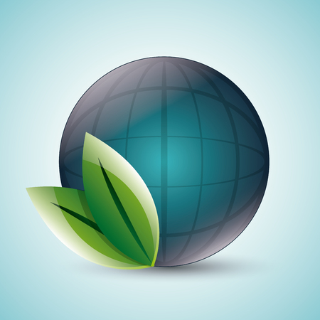 Save world concept with eco  icon design, vector illustration 10 eps graphic.のイラスト素材