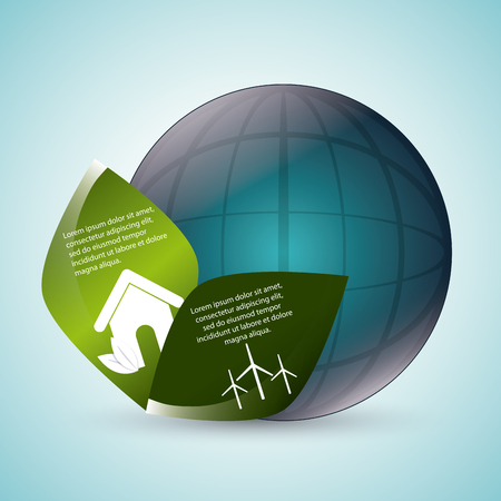 Save world concept with eco  icon designのイラスト素材