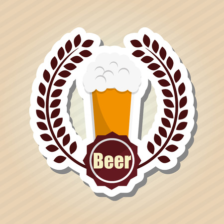 beer  concept with icon designのイラスト素材