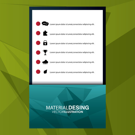 Material design concept with background  icon design, vector illustration 10 eps graphic.のイラスト素材