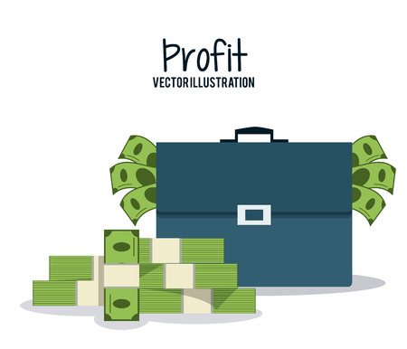 Profit concept with financial item icon design, vector illustration 10 eps graphic.のイラスト素材