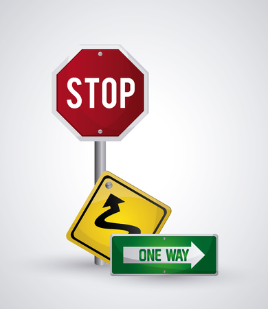 Road sign concept with icon design, vector illustrationのイラスト素材