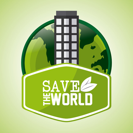 Save world concept with icon design, vector illustrationのイラスト素材