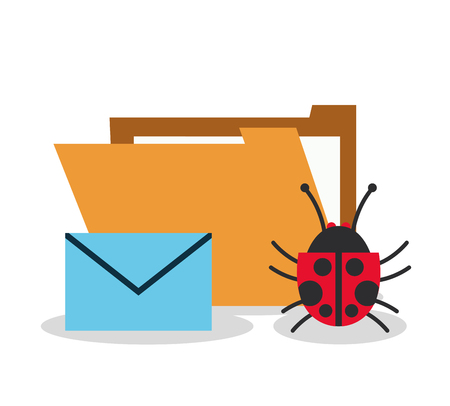 Security system  concept with icon designのイラスト素材