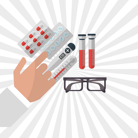 Medical care concept with icon designのイラスト素材