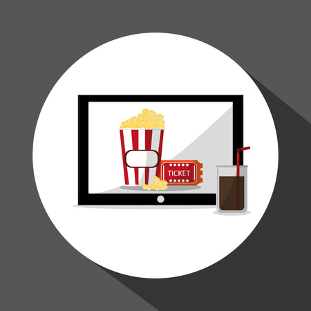 Cinema concept with icon designのイラスト素材