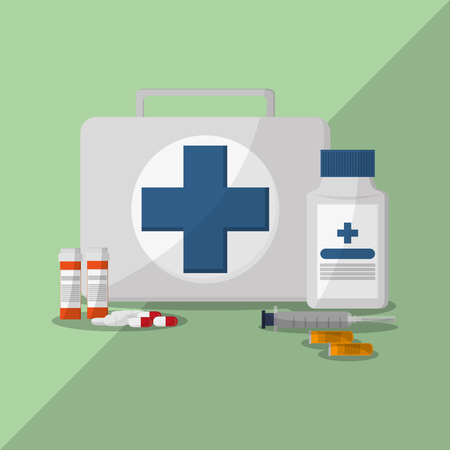 Medical care concept with icon designのイラスト素材