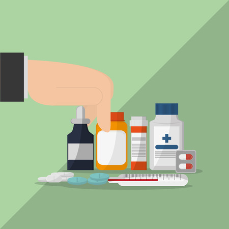 Medical care concept with icon designのイラスト素材