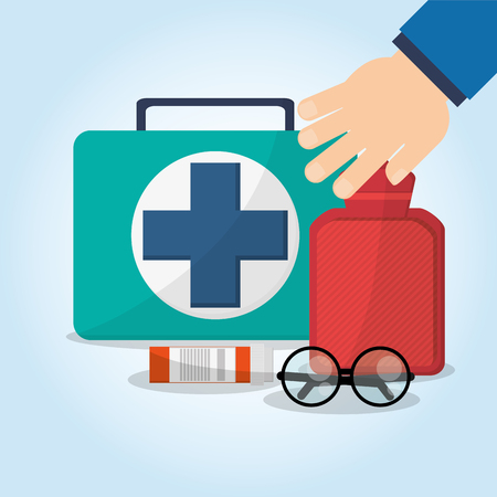 Medical care concept with icon designのイラスト素材
