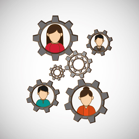 Teamwork concept with icon design, vector illustration 10 eps graphic.のイラスト素材
