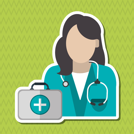 Medical care concept with icon design, vector illustration 10 eps graphic.のイラスト素材