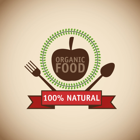 Organic food concept with icon design, vector illustration 10 eps graphic.のイラスト素材