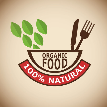 Organic food concept with icon design, vector illustration 10 eps graphic.のイラスト素材