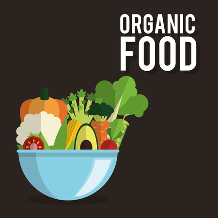 Organic food concept with icon design, vector illustration 10 eps graphic.のイラスト素材