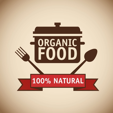 Organic food concept with icon design, vector illustration 10 eps graphic.のイラスト素材